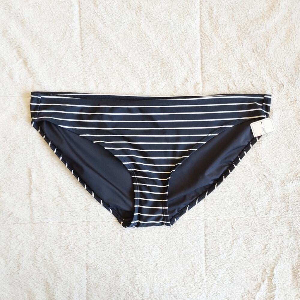 Tropical Escape Striped Medium Coverage Bikini Bottoms